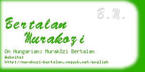 bertalan murakozi business card