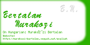 bertalan murakozi business card